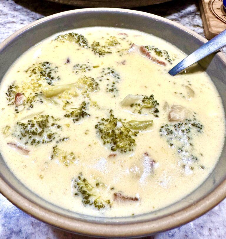 Broccoli Cheddar Bacon Soup Recipe – Low Carb Friendly