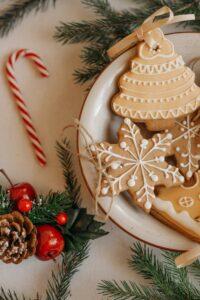 Christmas Cookies on White Ceramic Bowl winter diffuser blend